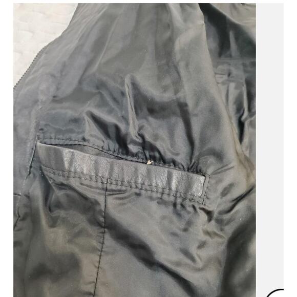 Vintage 70s Pioneer Wear Black Leather Fringe Western Jacket Size 12/ MEDIUM - Picture 15 of 16